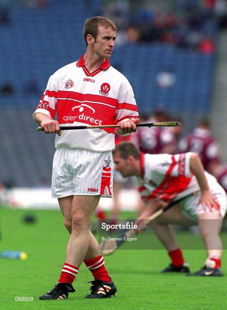 29 July 2001; Emmet McKeever of Derry during the Guinness All-Ireland Senior hurling Championship Quarter-Final match between Galway and Derry at Croke Park in Dublin. Photo by Damien Eagers/Sportsfile