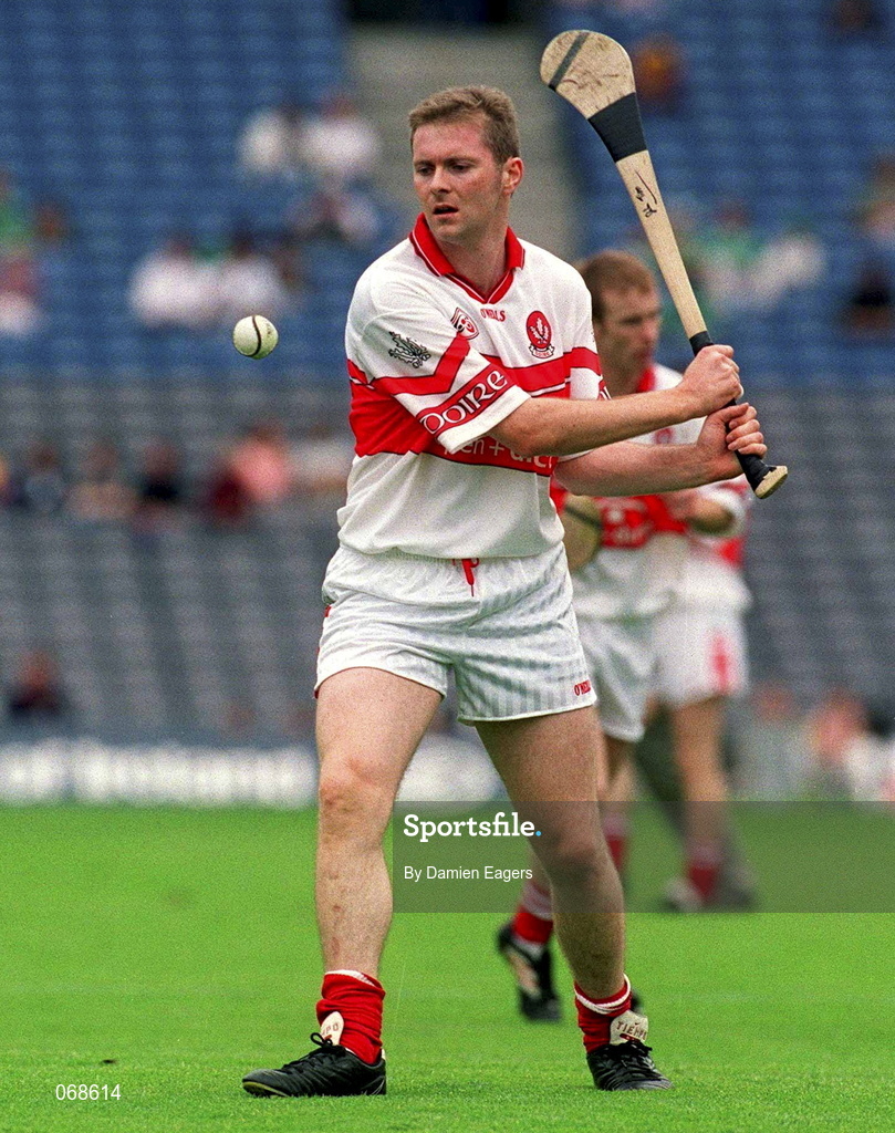 29 July 2001; John O'Dwyer of Derry during the Guinness All-Ireland Senior hurling Championship Quarter-Final match between Galway and Derry at Croke Park in Dublin. Photo by Damien Eagers/Sportsfile