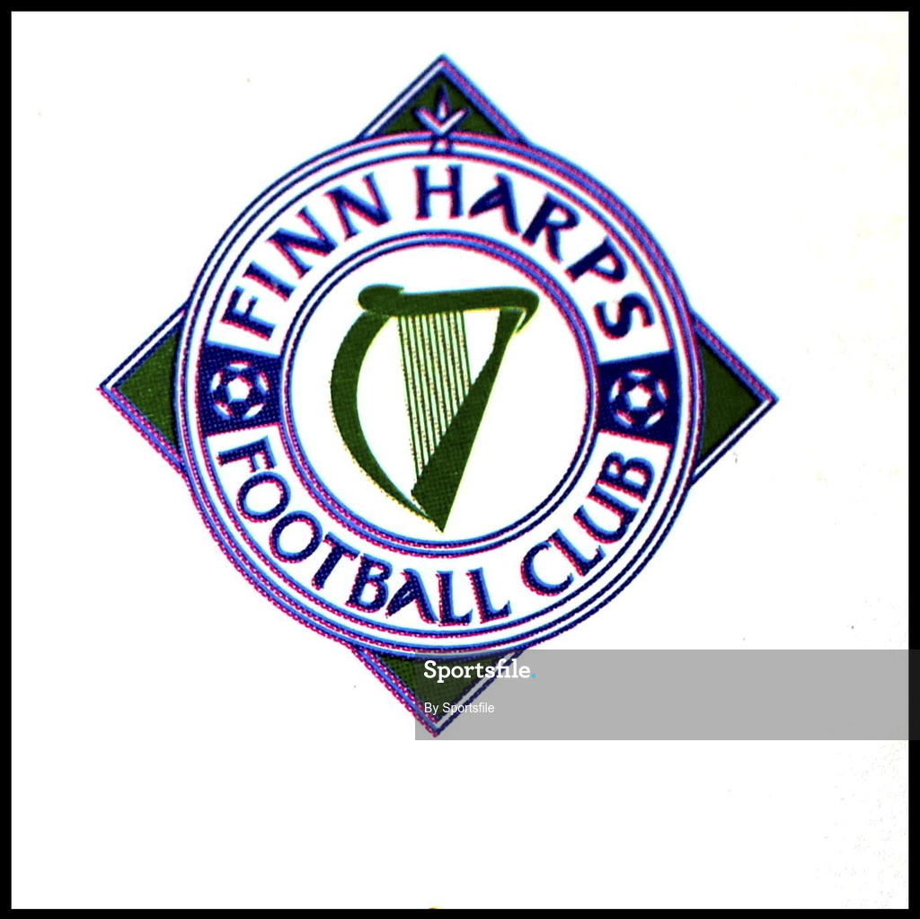30 July 2001; Finn Harps club crest. Photo by Sportsfile