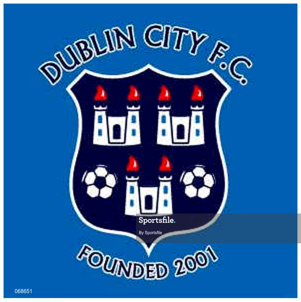 30 July 2001; Dublin City club crest. Photo by Sportsfile