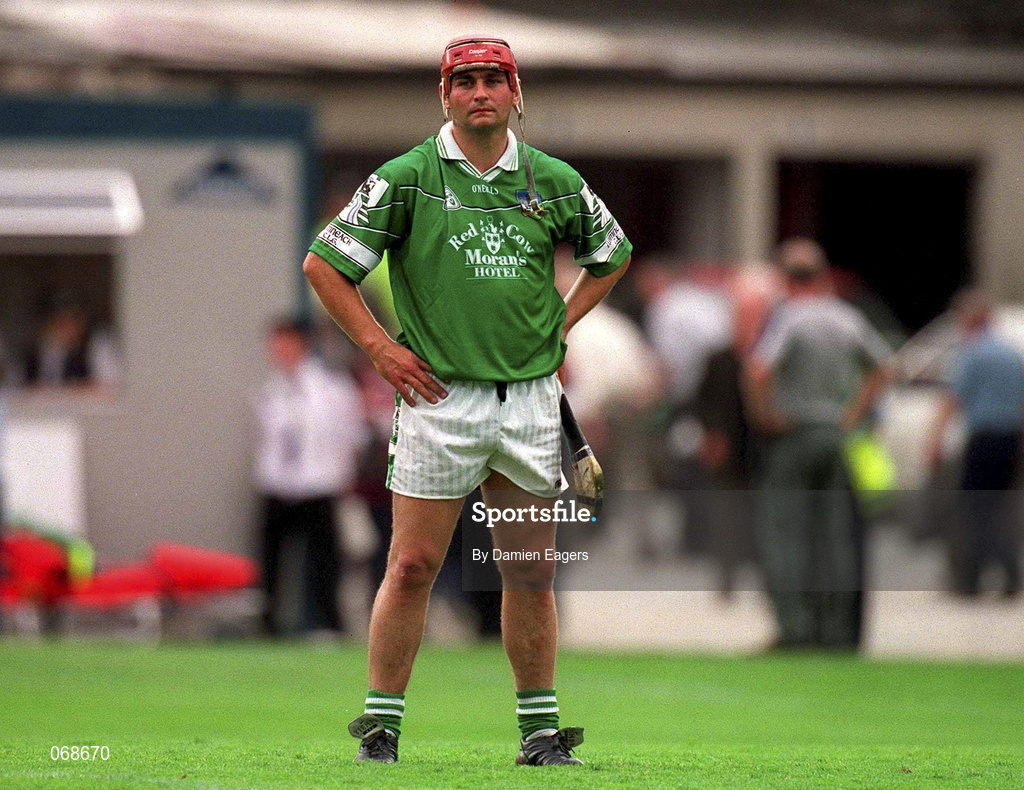 29 July 2001; A dejected TJ Ryan of Limerick following the Guinness All-Ireland Senior Hurling Championship Quarter-Final match between Wexford and Limerick at Croke Park in Dublin. Photo by Damien Eagers/Sportsfile