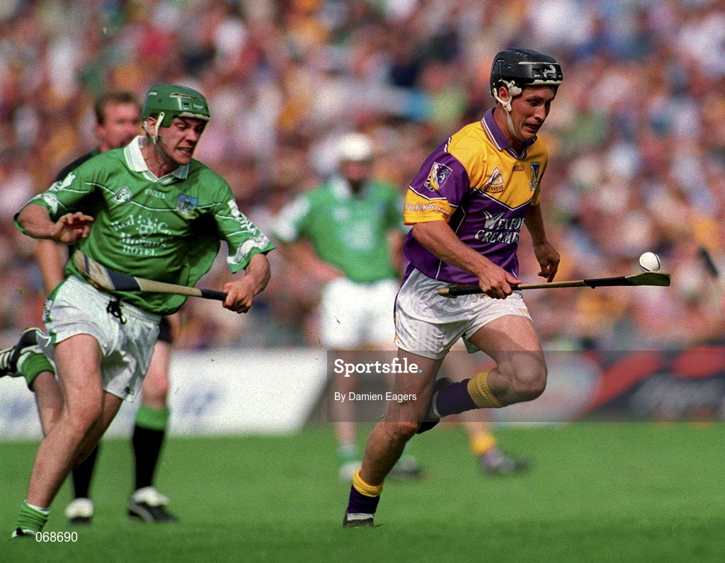29 July 2001; Rory McCarthy of Wexford during the Guinness All-Ireland Senior Hurling Championship Quarter-Final match between Wexford and Limerick at Croke Park in Dublin. Photo by Damien Eagers/Sportsfile