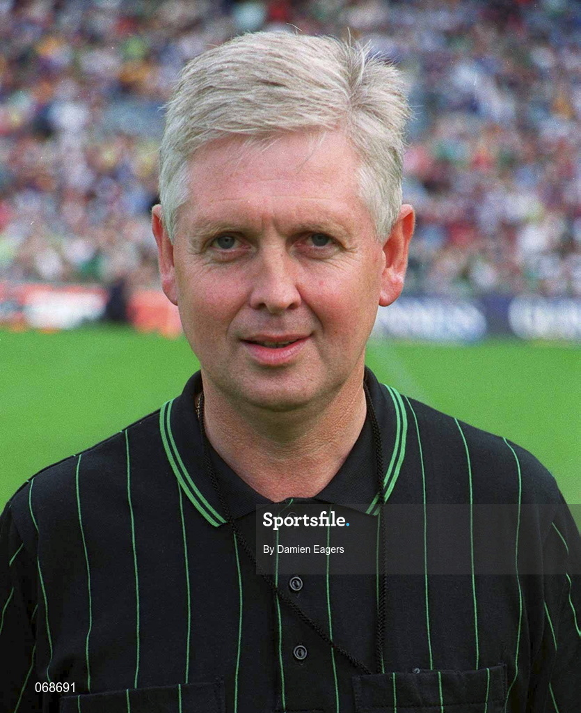 29 July 2001; Referee Jim McLean ahead of the Guinness All-Ireland Senior Hurling Championship Quarter-Final match between Wexford and Limerick at Croke Park in Dublin. Photo by Damien Eagers/Sportsfile