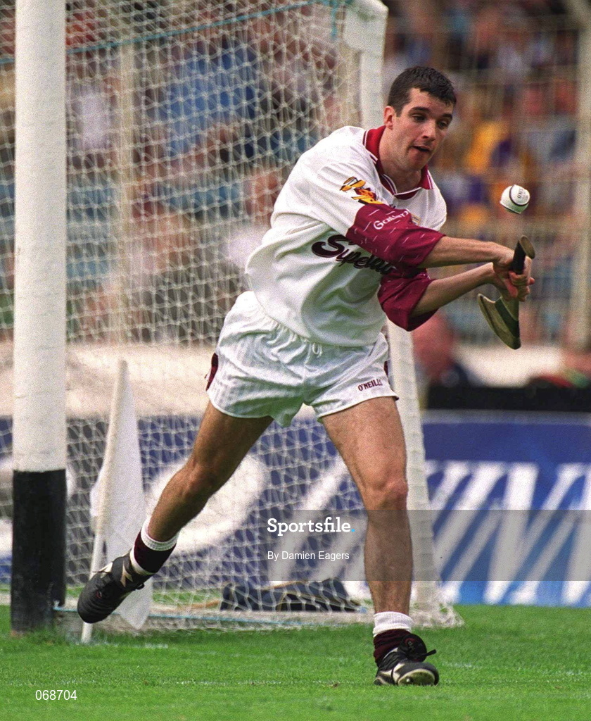 29 July 2001; Michael Crimmons of Galway during the Guinness All-Ireland Senior hurling Championship Quarter-Final match between Galway and Derry at Croke Park in Dublin. Photo by Damien Eagers/Sportsfile