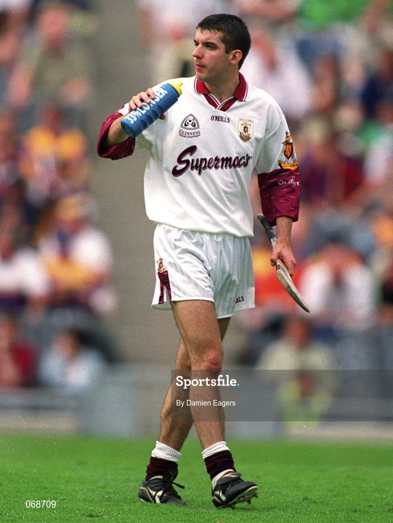 29 July 2001; Michael Crimmons of Galway during the Guinness All-Ireland Senior hurling Championship Quarter-Final match between Galway and Derry at Croke Park in Dublin. Photo by Damien Eagers/Sportsfile