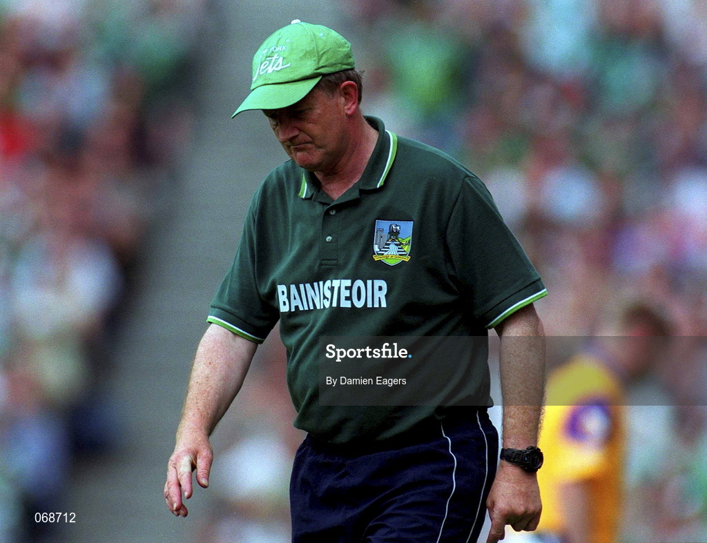 29 July 2001; Limerick manager Eamonn Cregan during the Guinness All-Ireland Senior Hurling Championship Quarter-Final match between Wexford and Limerick at Croke Park in Dublin. Photo by Damien Eagers/Sportsfile