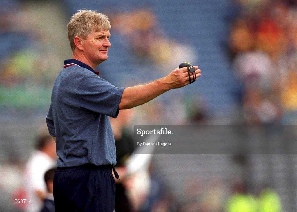 29 July 2001; Galway manager Noel Lane during the Guinness All-Ireland Senior Hurling Championship Quarter-Final match between Wexford and Limerick at Croke Park in Dublin. Photo by Damien Eagers/Sportsfile