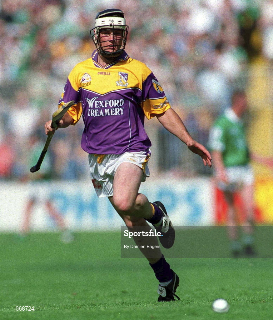 29 July 2001; Darren Stamp of Wexford during the Guinness All-Ireland Senior Hurling Championship Quarter-Final match between Wexford and Limerick at Croke Park in Dublin. Photo by Damien Eagers/Sportsfile