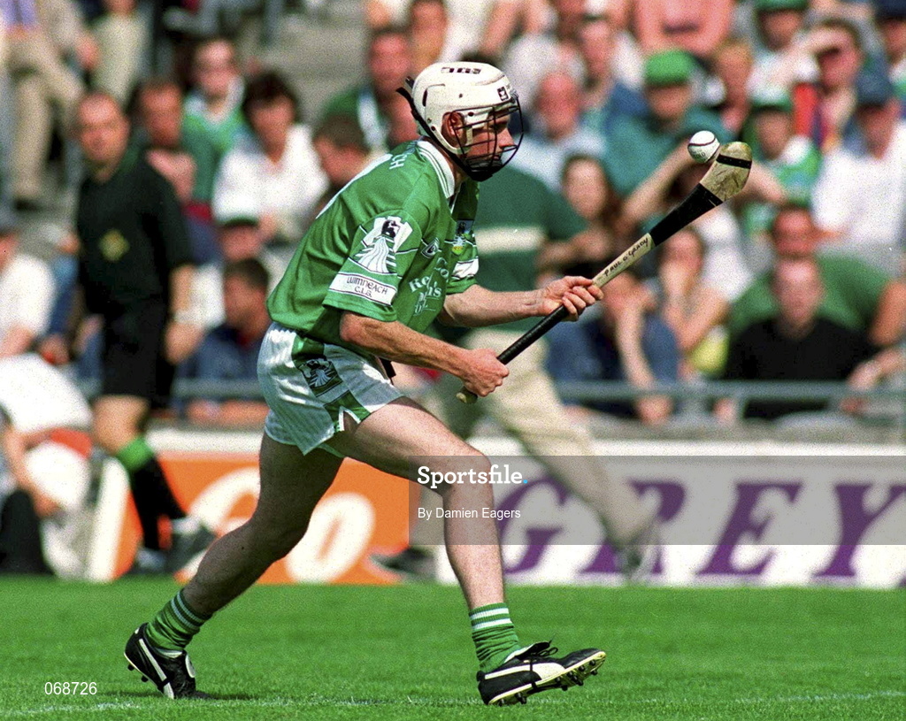 29 July 2001; Paul O'Grady of Limerick during the Guinness All-Ireland Senior Hurling Championship Quarter-Final match between Wexford and Limerick at Croke Park in Dublin. Photo by Damien Eagers/Sportsfile
