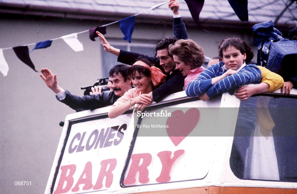 10 June 1985; Barry McGuigan during his homecoming after beating Eusebio Pedroza to win the World Championship fight in Clones, Monaghan. Photo by Ray McManus/Sportsfile