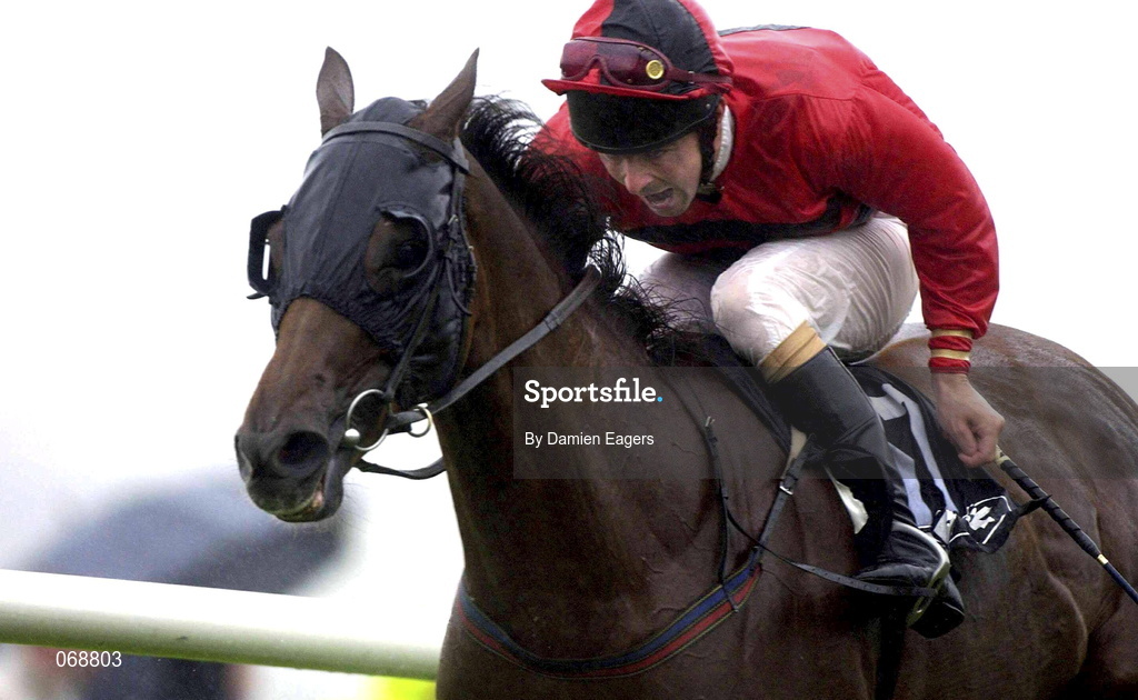 30 July 2001; Gamekeeper, with Aidan Fitzgerald up, goes on to win the GPT Galway QR Handicap of £50,000 during day 1 of the Galway Summer Racing Festival at Ballybrit Racecourse in Galway. Photo by Damien Eagers/Sportsfile