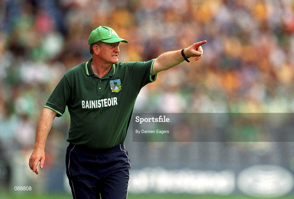 29 July 2001; Limerick manager Eamonn Cregan during the Guinness All-Ireland Senior Hurling Championship Quarter-Final match between Wexford and Limerick at Croke Park in Dublin. Photo by Damien Eagers/Sportsfile
