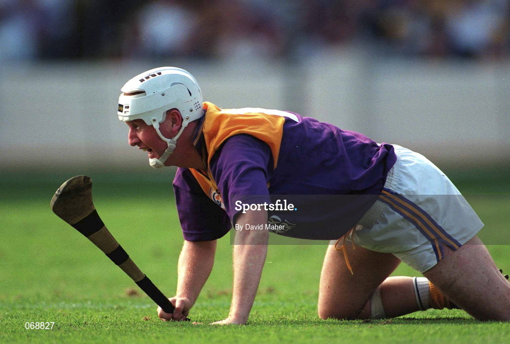 17 August 1997; Garry Laffan of Wexford during the Guinness All-Ireland Senior Hurling Championship Semi-Final match between Tipperary and Wexford at Croke Park in Dublin. Photo by David Maher/Sportsfile