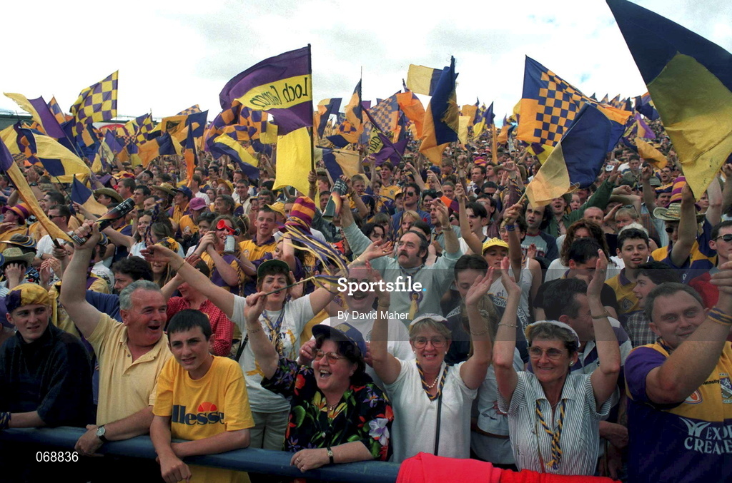 17 August 1997; Wexford supporters during the Guinness All-Ireland Senior Hurling Championship Semi-Final match between Tipperary and Wexford at Croke Park in Dublin. Photo by David Maher/Sportsfile