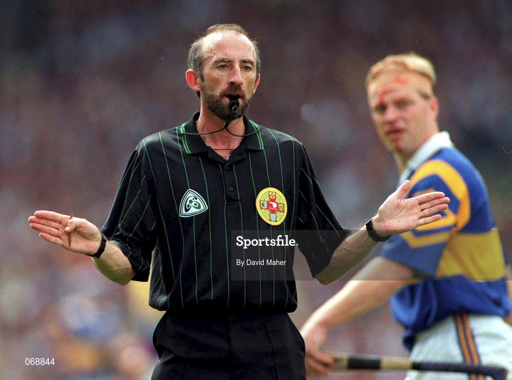 17 August 1997; Referee Joe O'Leary during the Guinness All-Ireland Senior Hurling Championship Semi-Final match between Tipperary and Wexford at Croke Park in Dublin. Photo by David Maher/Sportsfile
