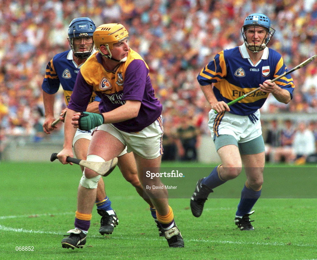 17 August 1997; Garry Laffan of Wexford during the Guinness All-Ireland Senior Hurling Championship Semi-Final match between Tipperary and Wexford at Croke Park in Dublin. Photo by David Maher/Sportsfile