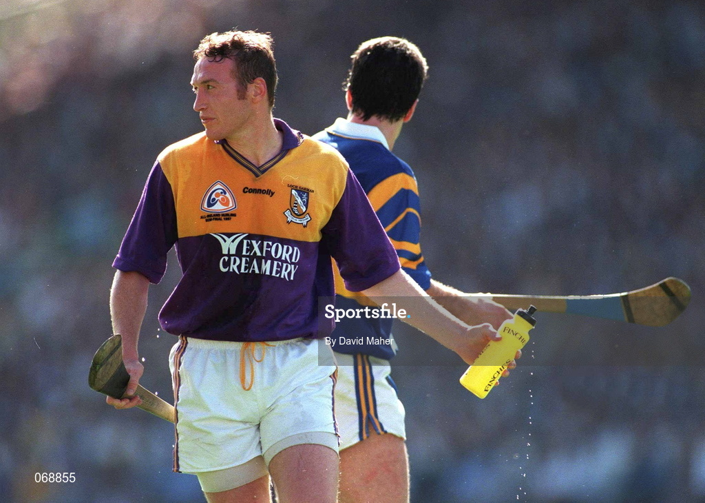 17 August 1997; Larry O'Gorman of Wexford during the Guinness All-Ireland Senior Hurling Championship Semi-Final match between Tipperary and Wexford at Croke Park in Dublin. Photo by David Maher/Sportsfile