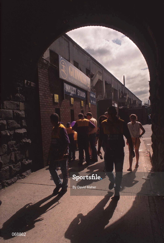 17 August 1997; Wexford supporters during the Guinness All-Ireland Senior Hurling Championship Semi-Final match between Tipperary and Wexford at Croke Park in Dublin. Photo by David Maher/Sportsfile