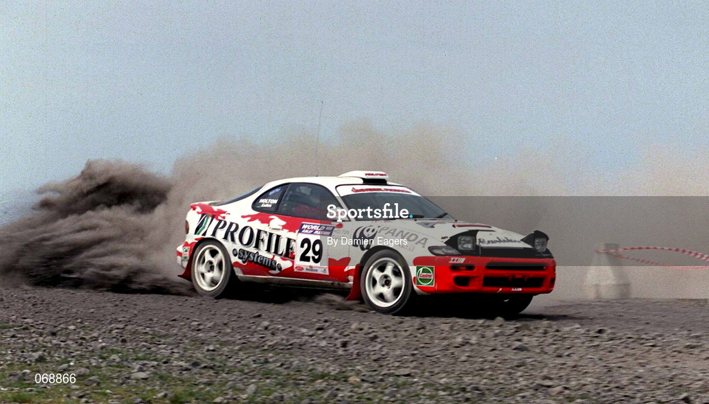 28 July 2001; Tom Holton in his Toyota Celica 185 during the World Rally Masters Championships 2001 at Punchestown in Kildare. Photo by Damien Eagers/Sportsfile