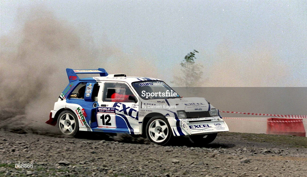 28 July 2001; Denis Biggerstaff in his Metro 6R4 during the World Rally Masters Championships 2001 at Punchestown in Kildare. Photo by Damien Eagers/Sportsfile