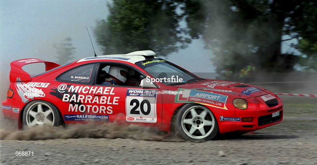 28 July 2001; Michael Barrable in his Toyota Celica 205 during the World Rally Masters Championships 2001 at Punchestown in Kildare. Photo by Damien Eagers/Sportsfile