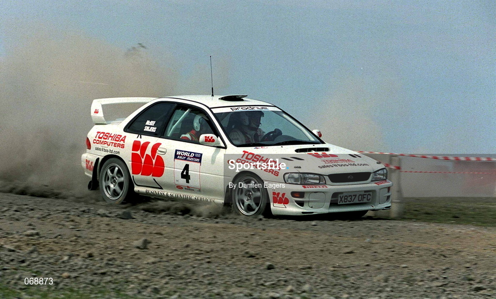 28 July 2001; Patrick Snijers in his Subaru Impreza during the World Rally Masters Championships 2001 at Punchestown in Kildare. Photo by Damien Eagers/Sportsfile