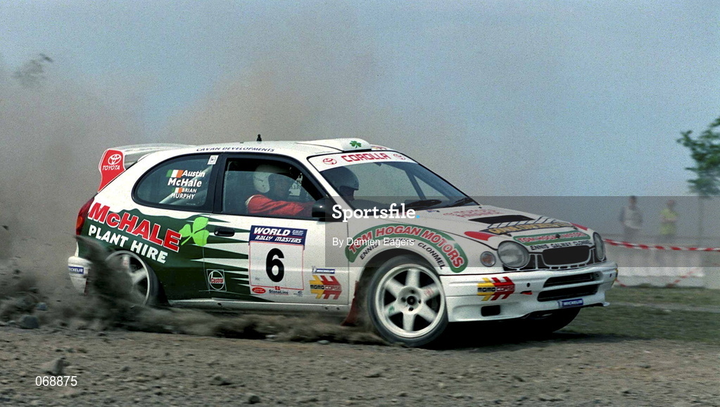 28 July 2001; Austin McHale in his Toyota Corolla during the World Rally Masters Championships 2001 at Punchestown in Kildare. Photo by Damien Eagers/Sportsfile