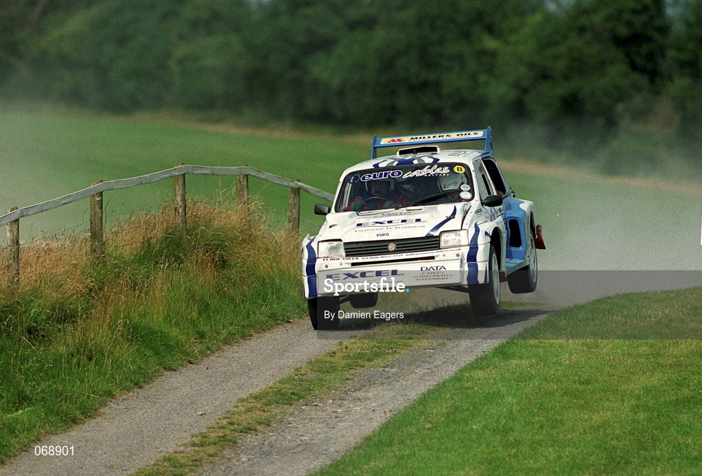 28 July 2001; Denis Biggerstaff in his Metro 6R4 during the World Rally Masters Championships 2001 at Punchestown in Kildare. Photo by Damien Eagers/Sportsfile