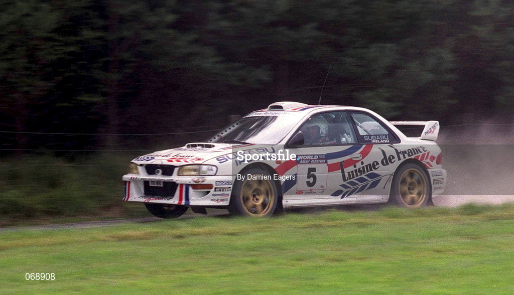 28 July 2001; Andrew Nesbitt in his Subaru Impreza during the World Rally Masters Championships 2001 at Punchestown in Kildare. Photo by Damien Eagers/Sportsfile