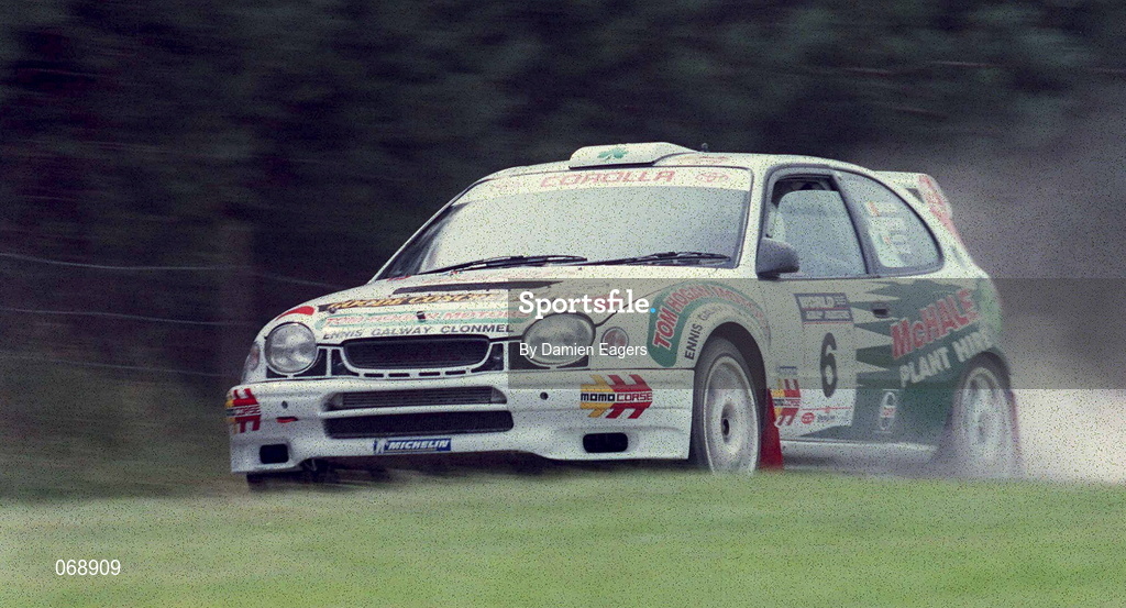 28 July 2001; Austin McHale in his Toyota Corolla during the World Rally Masters Championships 2001 at Punchestown in Kildare. Photo by Damien Eagers/Sportsfile