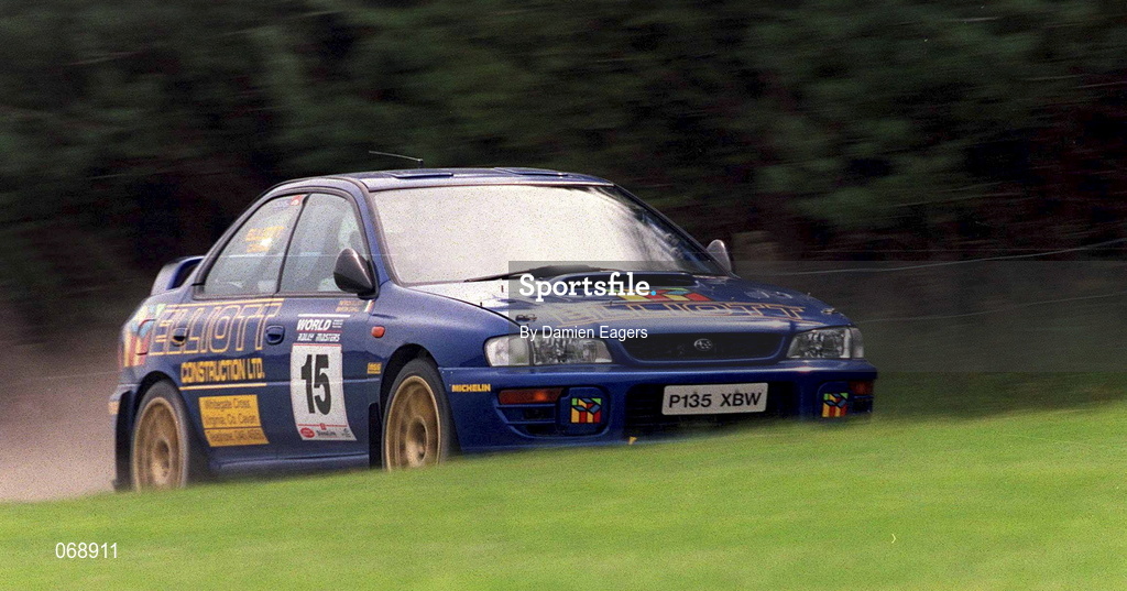 28 July 2001; Patrick Elliot in his Subaru Impreza during the World Rally Masters Championships 2001 at Punchestown in Kildare. Photo by Damien Eagers/Sportsfile