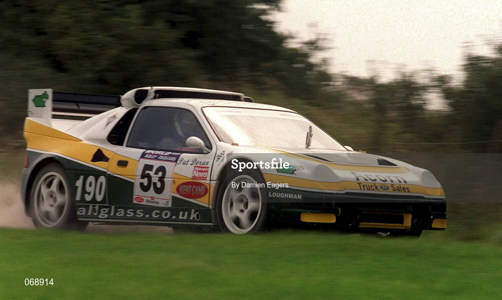 28 July 2001; Pat Doran in his Ford RS200 during the World Rally Masters Championships 2001 at Punchestown in Kildare. Photo by Damien Eagers/Sportsfile