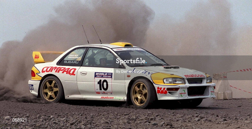 28 July 2001; Austin McHale in his Toyota Corolla during the World Rally Masters Championships 2001 at Punchestown in Kildare. Photo by Damien Eagers/Sportsfile