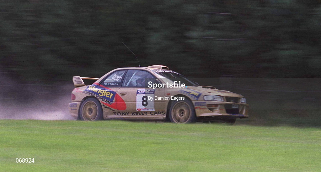 28 July 2001; James Cullen in his Subaru Impreza during the World Rally Masters Championships 2001 at Punchestown in Kildare. Photo by Damien Eagers/Sportsfile