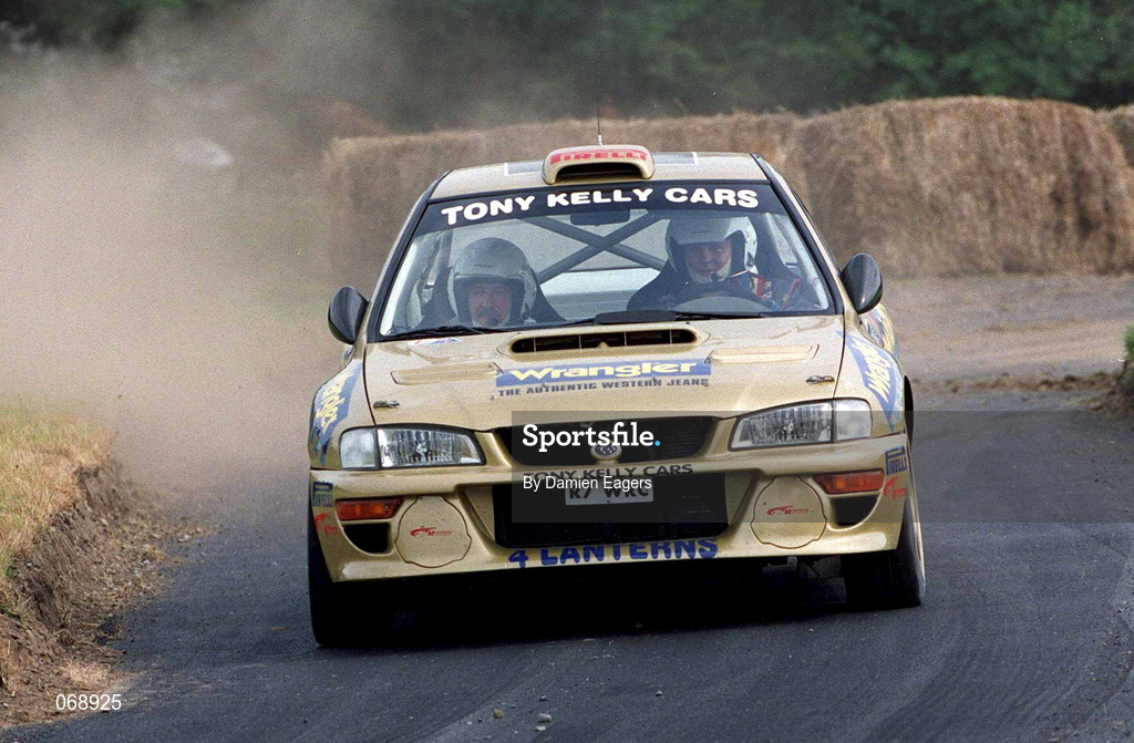 28 July 2001; James Cullen in his Subaru Impreza during the World Rally Masters Championships 2001 at Punchestown in Kildare. Photo by Damien Eagers/Sportsfile