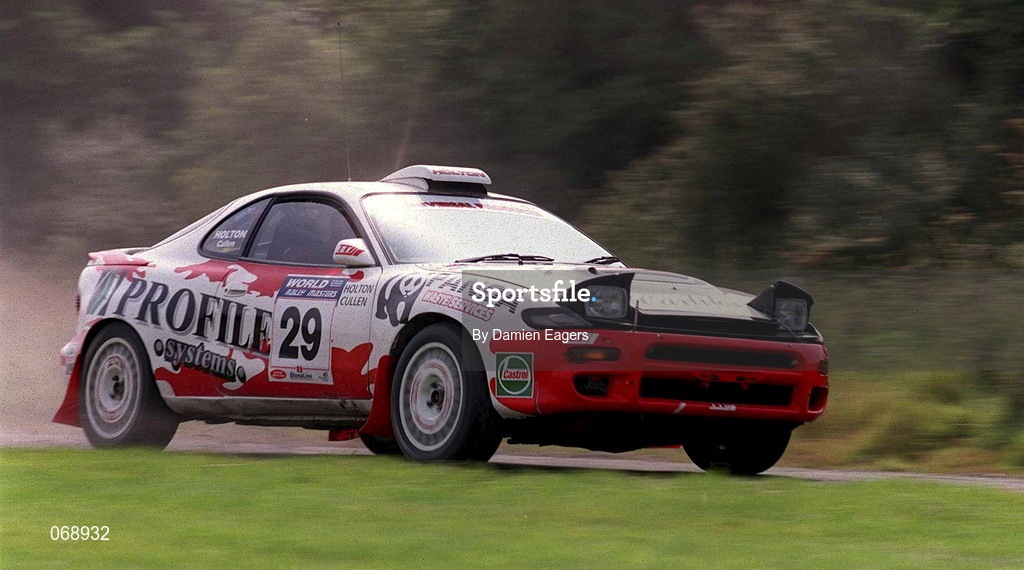 28 July 2001; Tom Holton in his Toyota Celica 185 during the World Rally Masters Championships 2001 at Punchestown in Kildare. Photo by Damien Eagers/Sportsfile