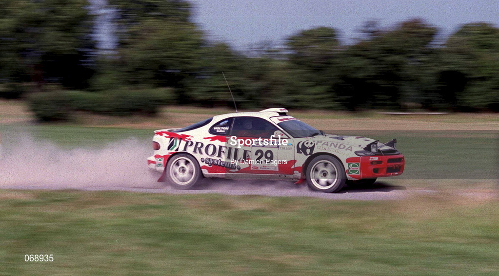 28 July 2001; Tom Holton in his Toyota Celica 185 during the World Rally Masters Championships 2001 at Punchestown in Kildare. Photo by Damien Eagers/Sportsfile