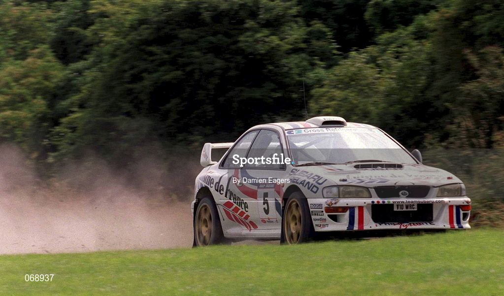 28 July 2001; Andrew Nesbitt in his Subaru Impreza during the World Rally Masters Championships 2001 at Punchestown in Kildare. Photo by Damien Eagers/Sportsfile
