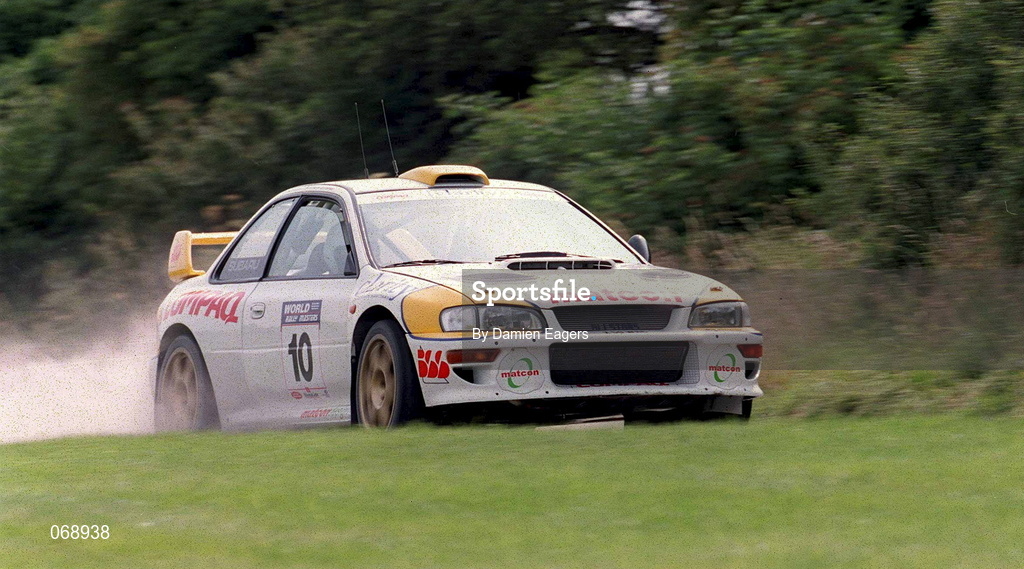 28 July 2001; Derek McGarrity in his Subaru Impreza during the World Rally Masters Championships 2001 at Punchestown in Kildare. Photo by Damien Eagers/Sportsfile