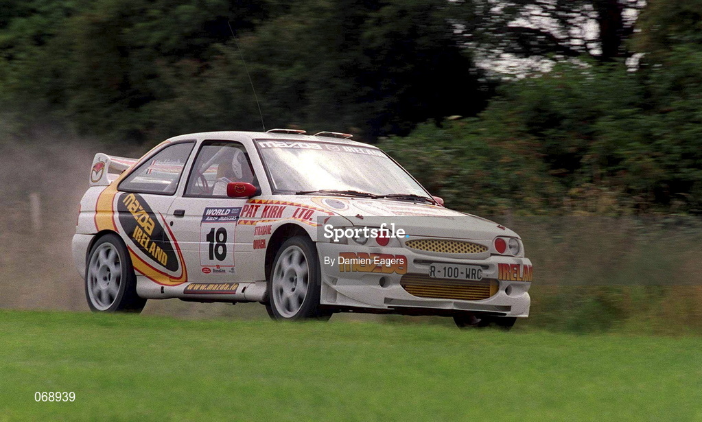 28 July 2001; Johnny O'Sullivan in his Ford Escort during the World Rally Masters Championships 2001 at Punchestown in Kildare. Photo by Damien Eagers/Sportsfile