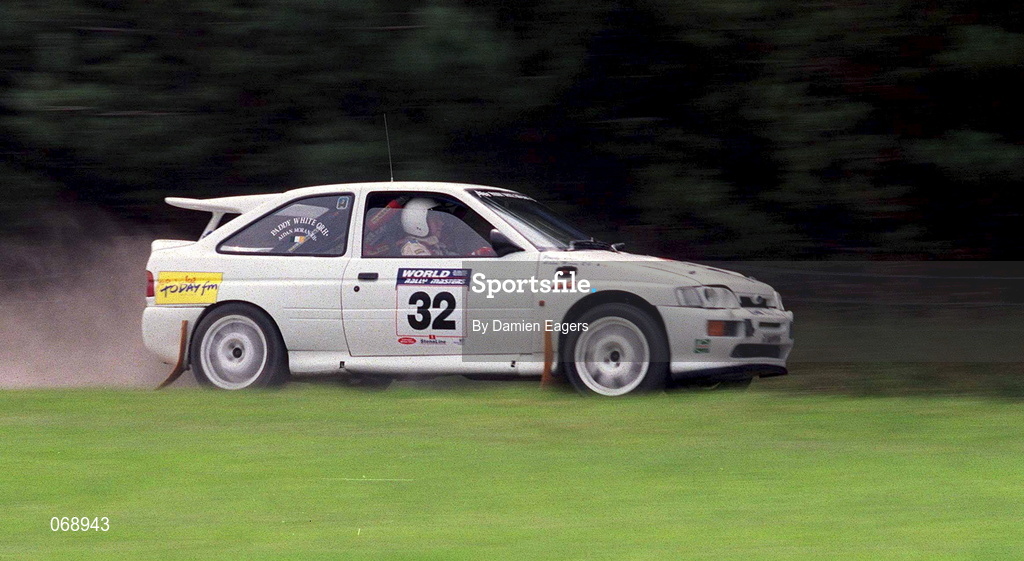 28 July 2001; Paddy White in his Ford Escort Cosworth during the World Rally Masters Championships 2001 at Punchestown in Kildare. Photo by Damien Eagers/Sportsfile