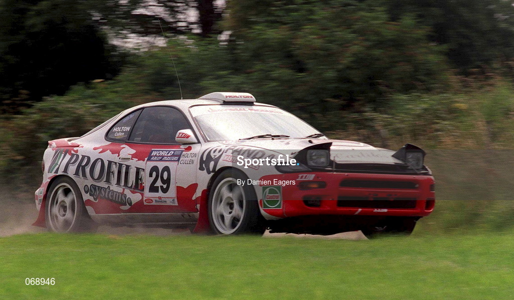 28 July 2001; Tom Holton in his Toyota Celica 185 during the World Rally Masters Championships 2001 at Punchestown in Kildare. Photo by Damien Eagers/Sportsfile