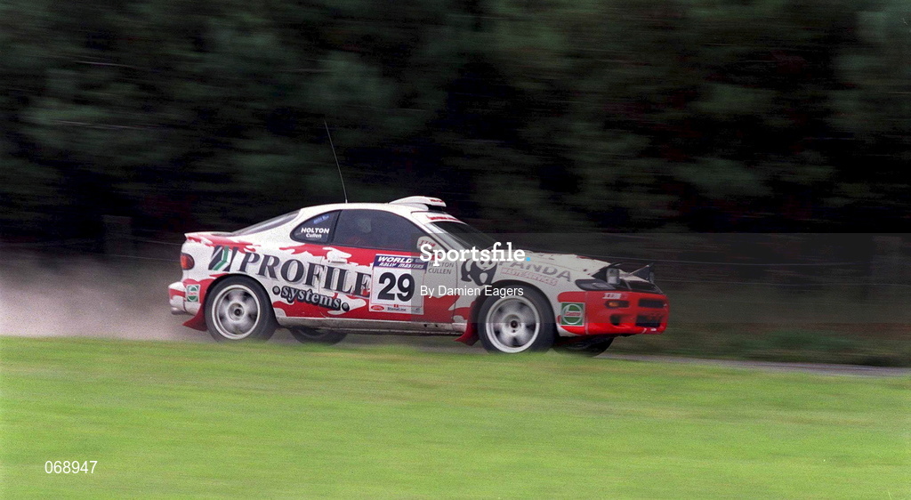28 July 2001; Tom Holton in his Toyota Celica 185 during the World Rally Masters Championships 2001 at Punchestown in Kildare. Photo by Damien Eagers/Sportsfile