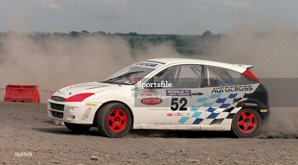 28 July 2001; John Cross in his Ford Focus during the World Rally Masters Championships 2001 at Punchestown in Kildare. Photo by Damien Eagers/Sportsfile