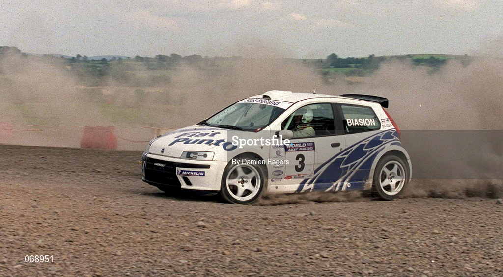 28 July 2001; Miki Biasion in his Fiat Punto Kit-Car during the World Rally Masters Championships 2001 at Punchestown in Kildare. Photo by Damien Eagers/Sportsfile