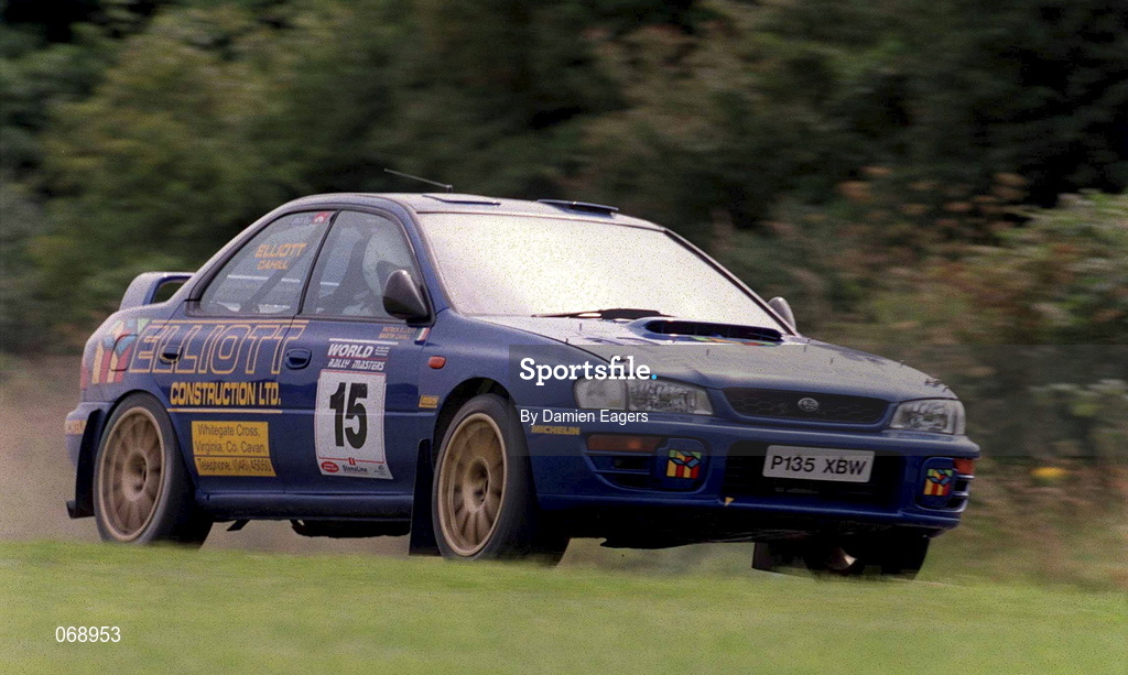 28 July 2001; Patrick Elliot in his Subaru Impreza during the World Rally Masters Championships 2001 at Punchestown in Kildare. Photo by Damien Eagers/Sportsfile
