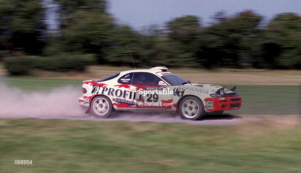 28 July 2001; Tom Holton in his Toyota Celica 185 during the World Rally Masters Championships 2001 at Punchestown in Kildare. Photo by Damien Eagers/Sportsfile