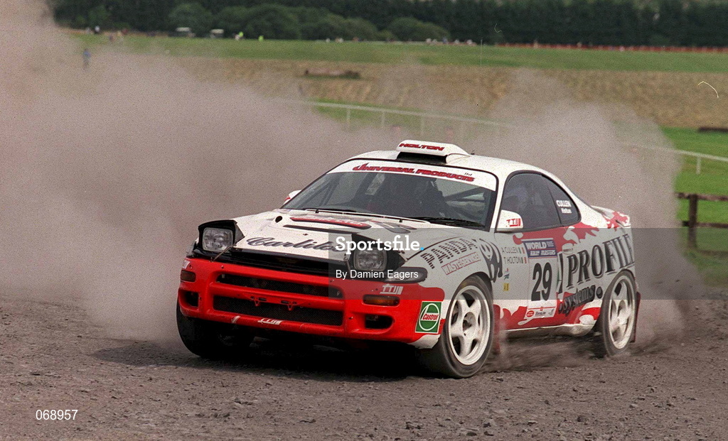 28 July 2001; Tom Holton in his Toyota Celica 185 during the World Rally Masters Championships 2001 at Punchestown in Kildare. Photo by Damien Eagers/Sportsfile