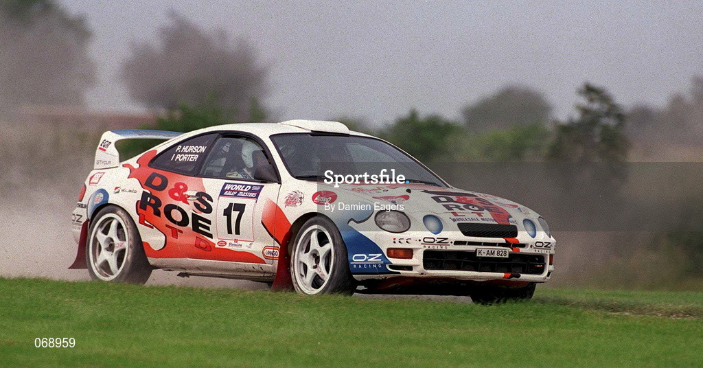 28 July 2001; Peadar Hurson in his Toyota Celica during the World Rally Masters Championships 2001 at Punchestown in Kildare. Photo by Damien Eagers/Sportsfile