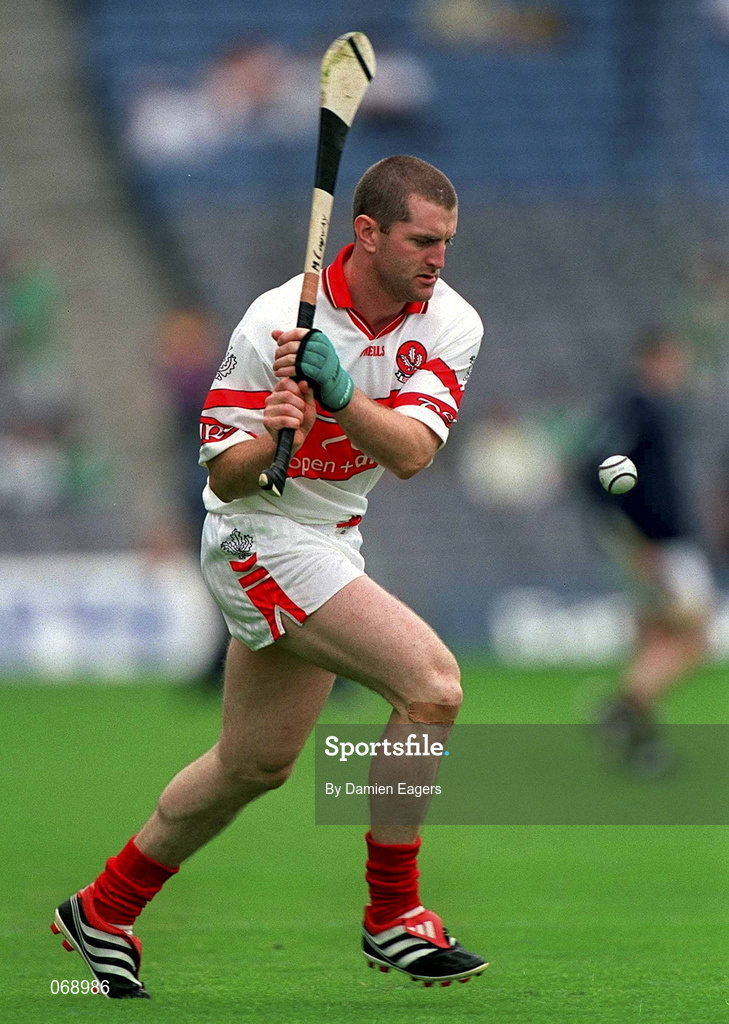 29 July 2001; Michael Conway of Derry during the Guinness All-Ireland Senior hurling Championship Quarter-Final match between Galway and Derry at Croke Park in Dublin. Photo by Damien Eagers/Sportsfile
